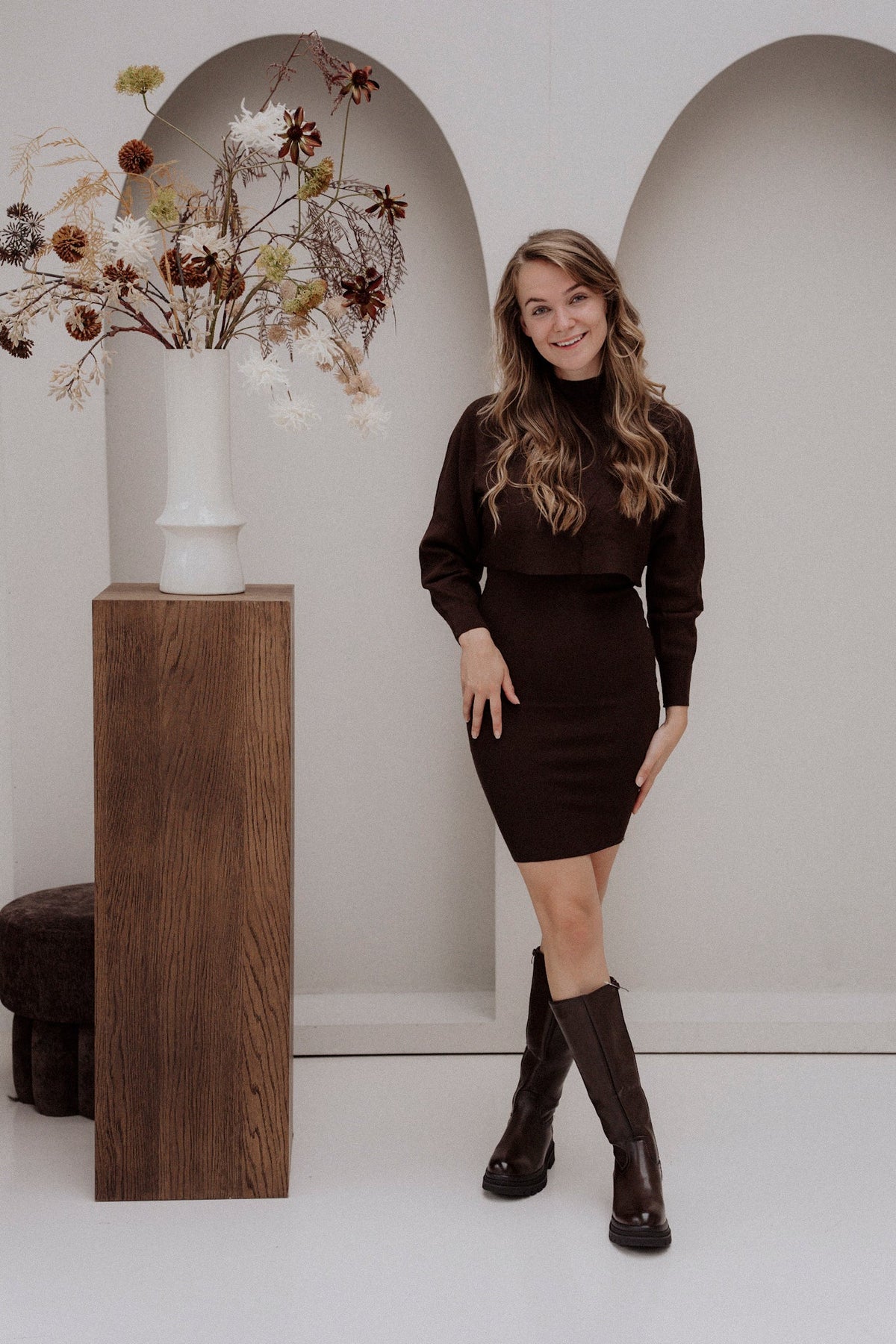 Esther tweedelig set Brown - Bij Keesje - Bij Keesje - set
