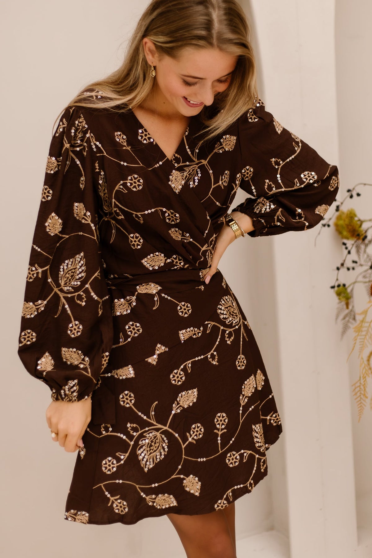 Felice dress Mocha brown - Bij Keesje - FLURESK - Jurk