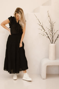 Felicia voile skirt navy - Bij Keesje - Neo Noir
