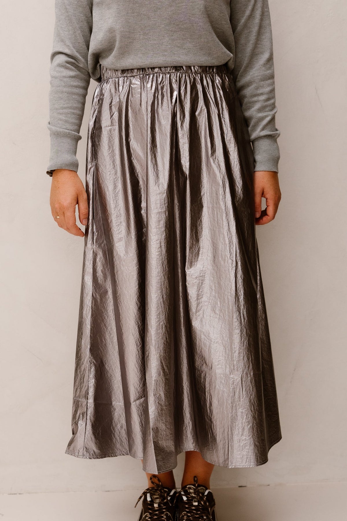 Fqbling-Skirt Gunmetal - Bij Keesje - Free/Quent - Rokken