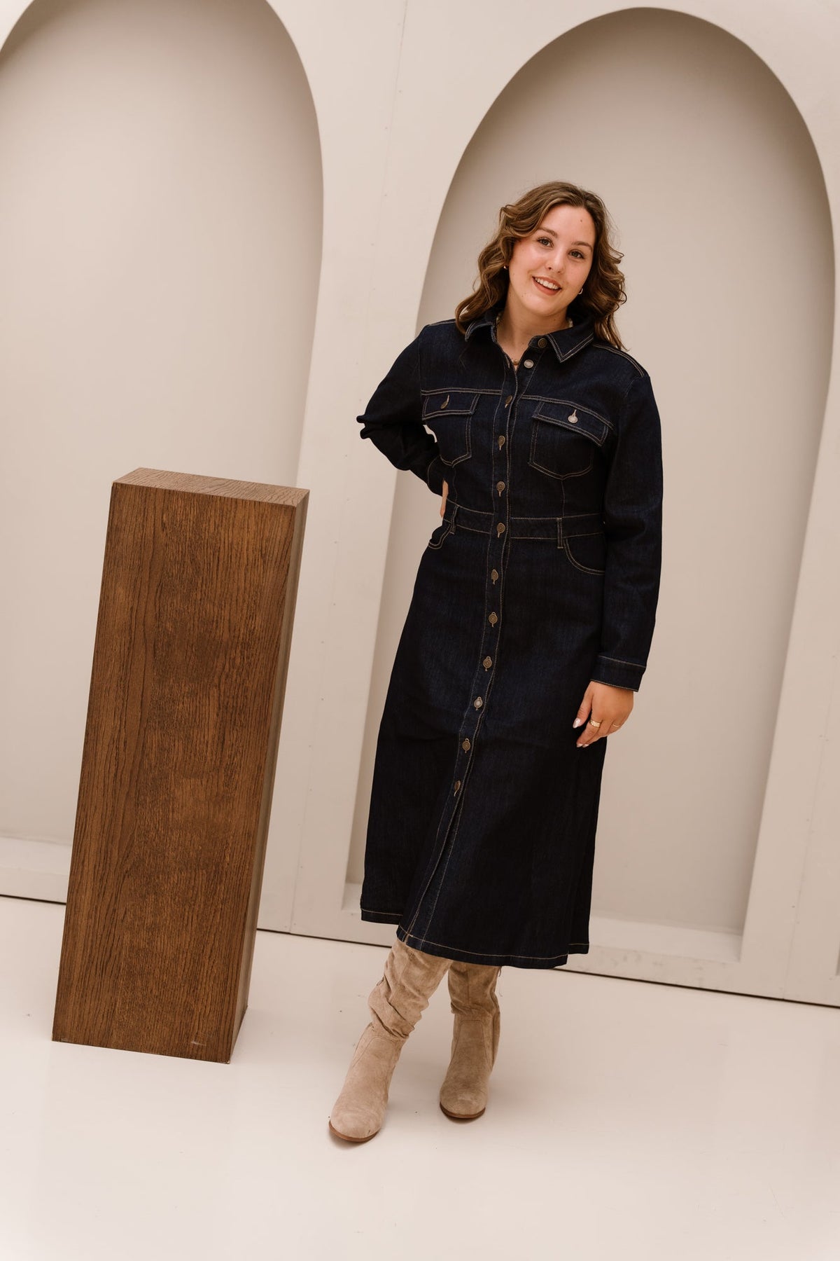 FQSara dark blue denim dress - Bij Keesje - Free/Quent - Jurk