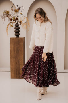 Frieke dot skirt plum - Bij Keesje - Bij Keesje - Rok