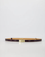 Garcia belt crocodile bordeaux