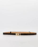 Garcia riem suede donkerbruin