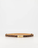 Garcia riem suede leopard