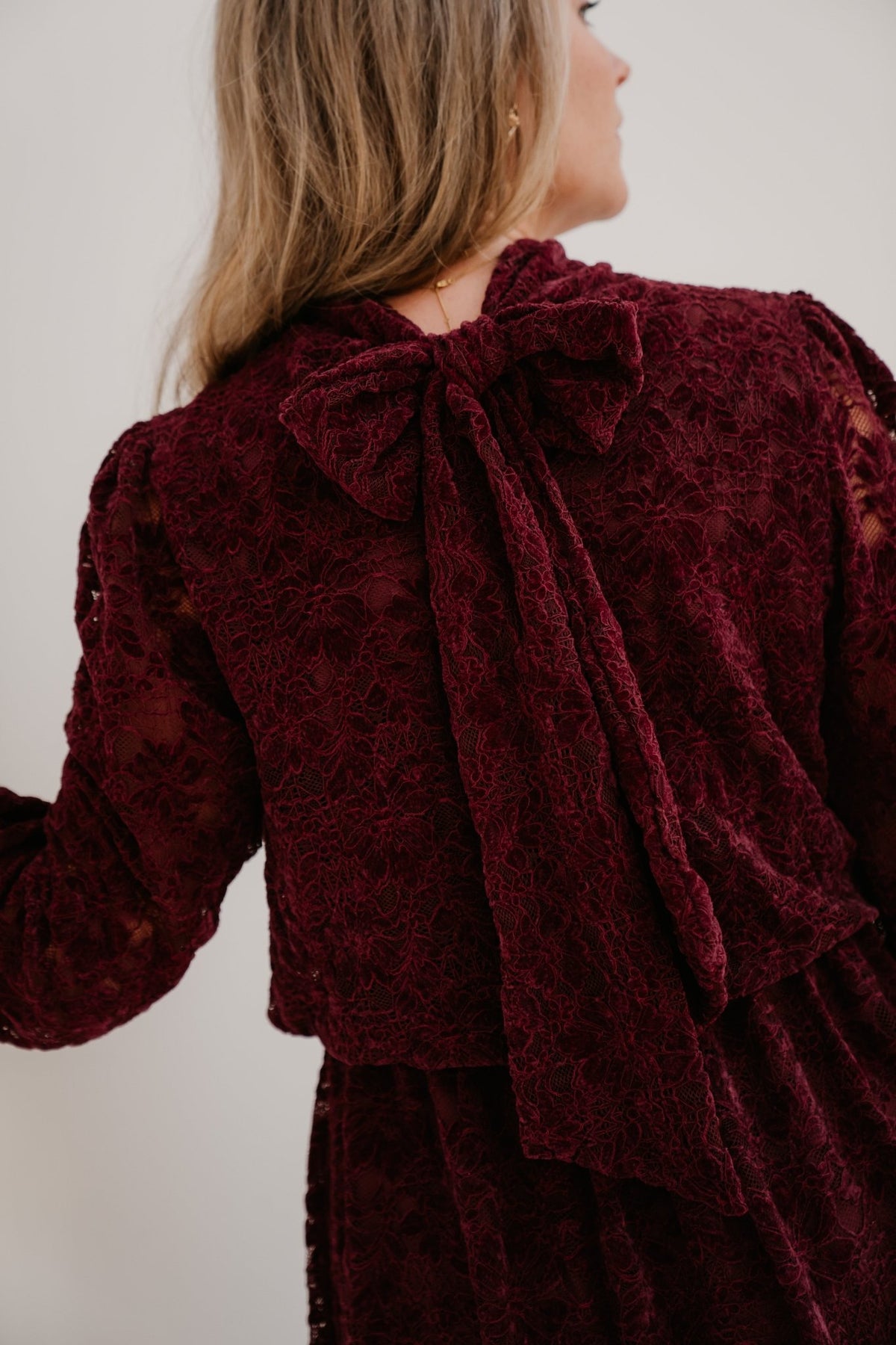 Geke dress bordeaux - Bij Keesje - Bij Keesje - Jurk