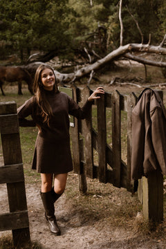 Gisa skirt brown melange NN - Bij Keesje - Neo Noir - Rok