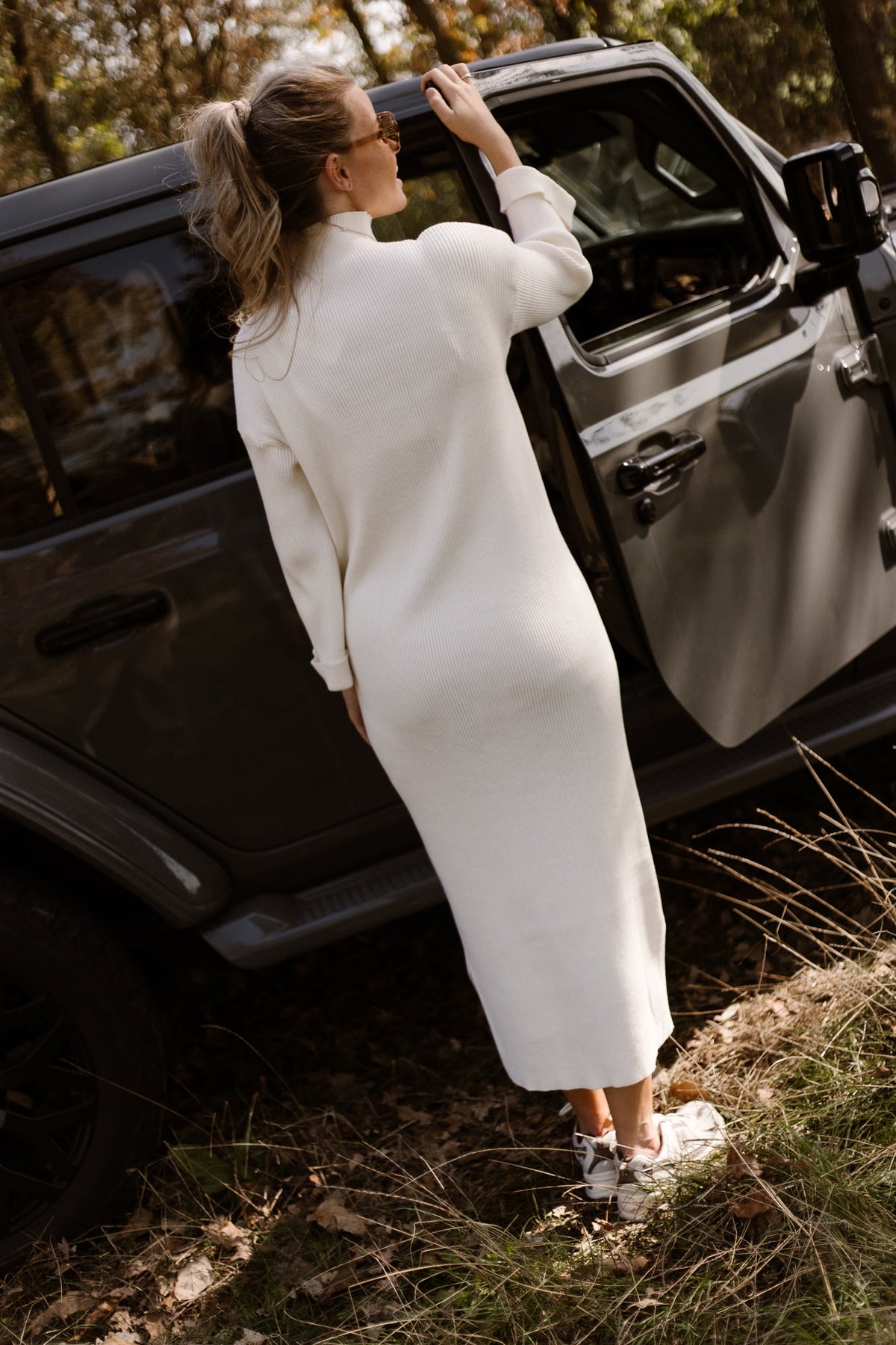 Greet Knit Dress Offwhite - Bij Keesje - Bij Keesje The Label - Jurk
