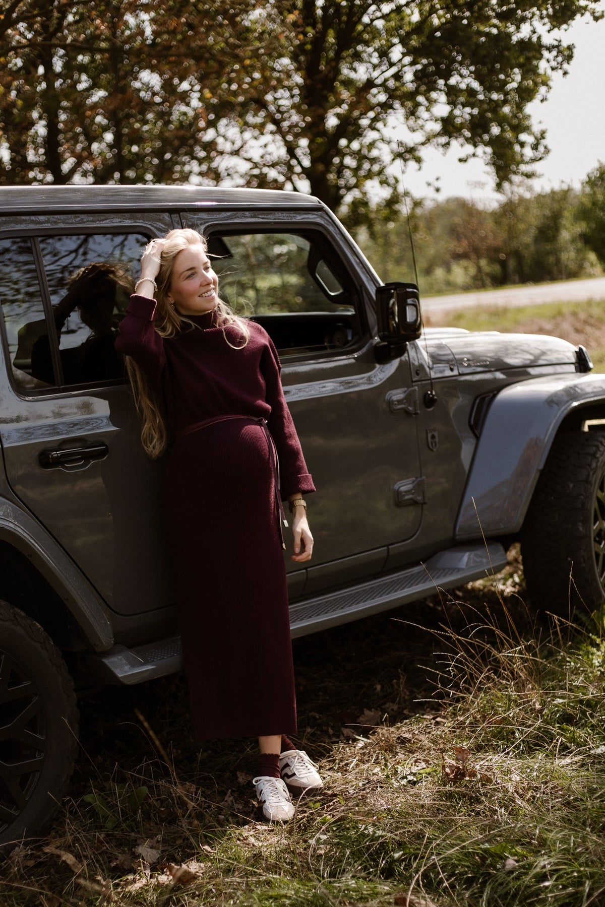 Greet Knit Dress Plum - Bij Keesje - Bij Keesje The Label - Jurk