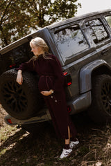 Greet Knit Dress Plum