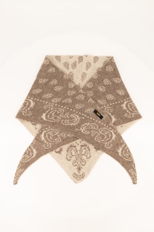 Hollis sjaal Dark Taupe/Cream - Bij Keesje - Bij Keesje - Sjaal