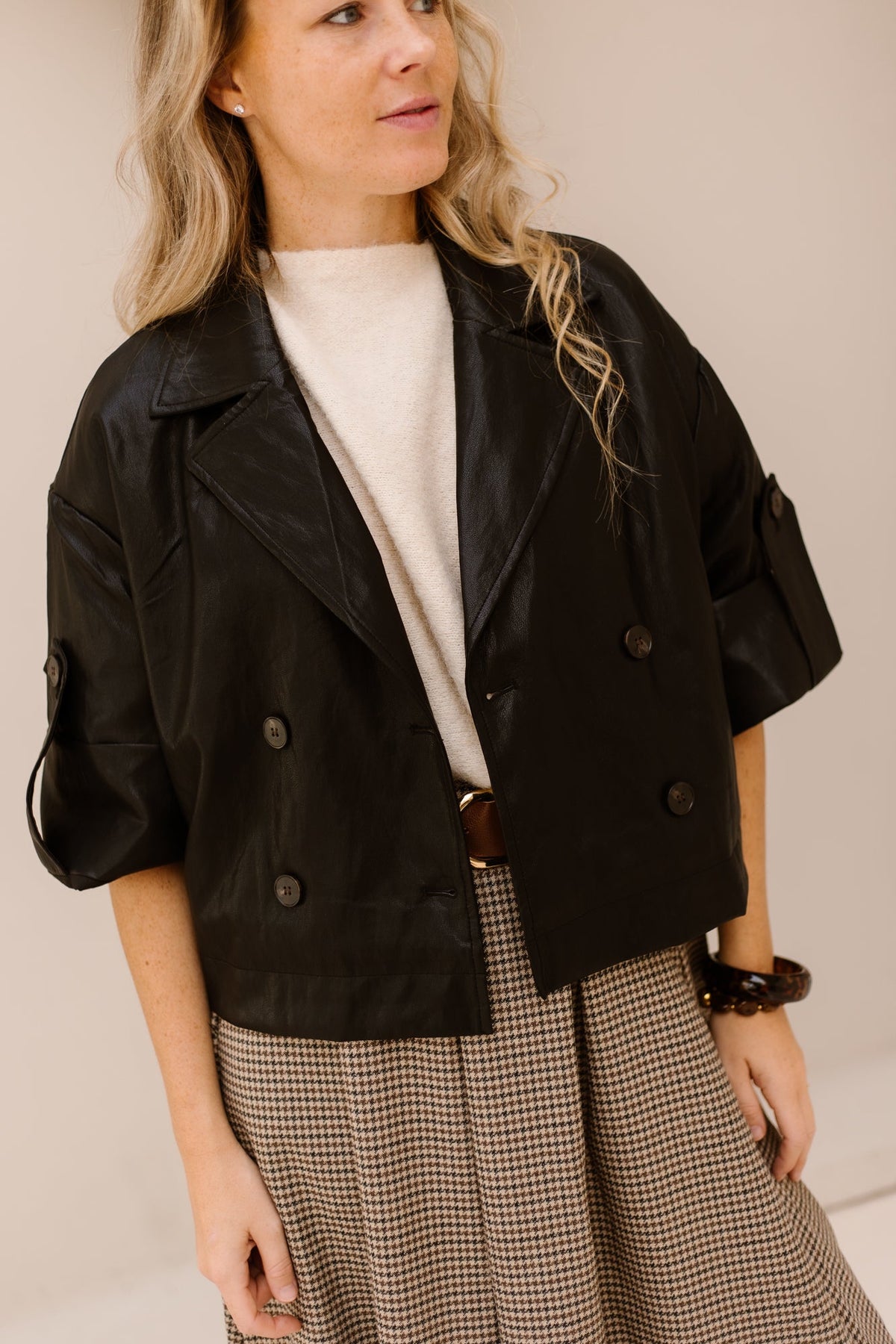 Holly Leather Jacket Black - Bij Keesje - Bij Keesje - Jas