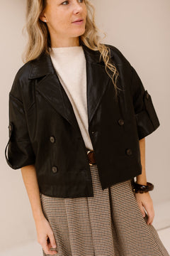 Holly Leather Jacket Black - Bij Keesje - Bij Keesje - Jas