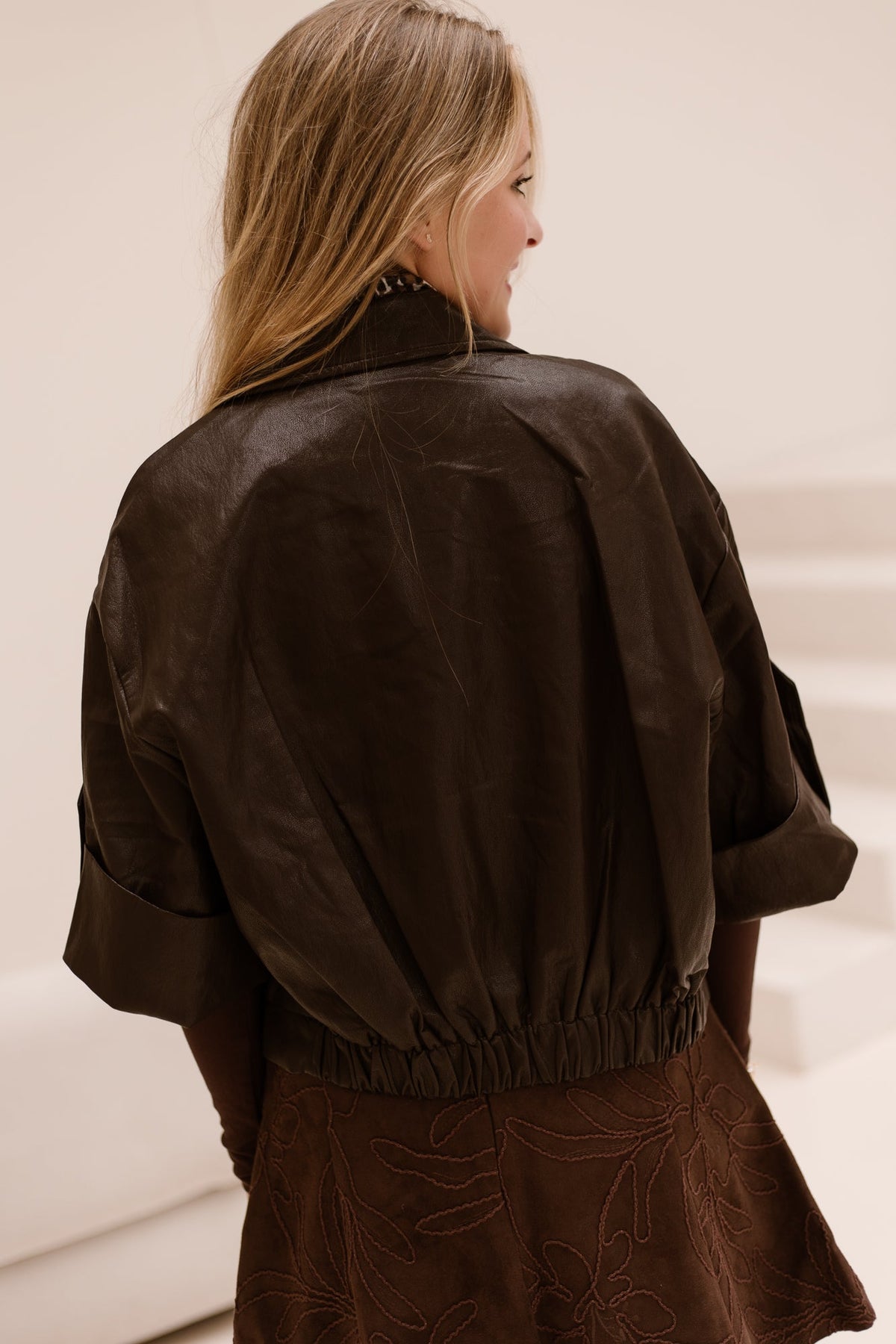 Holly Leather Jacket Brown - Bij Keesje - Bij Keesje - Jas