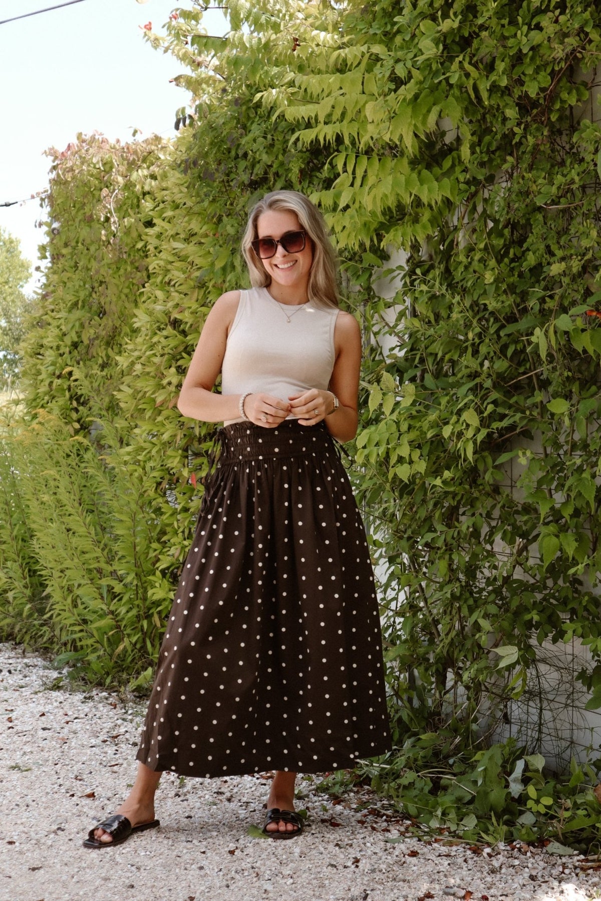 Inessa tanktop beige - Bij Keesje - Bij Keesje - top