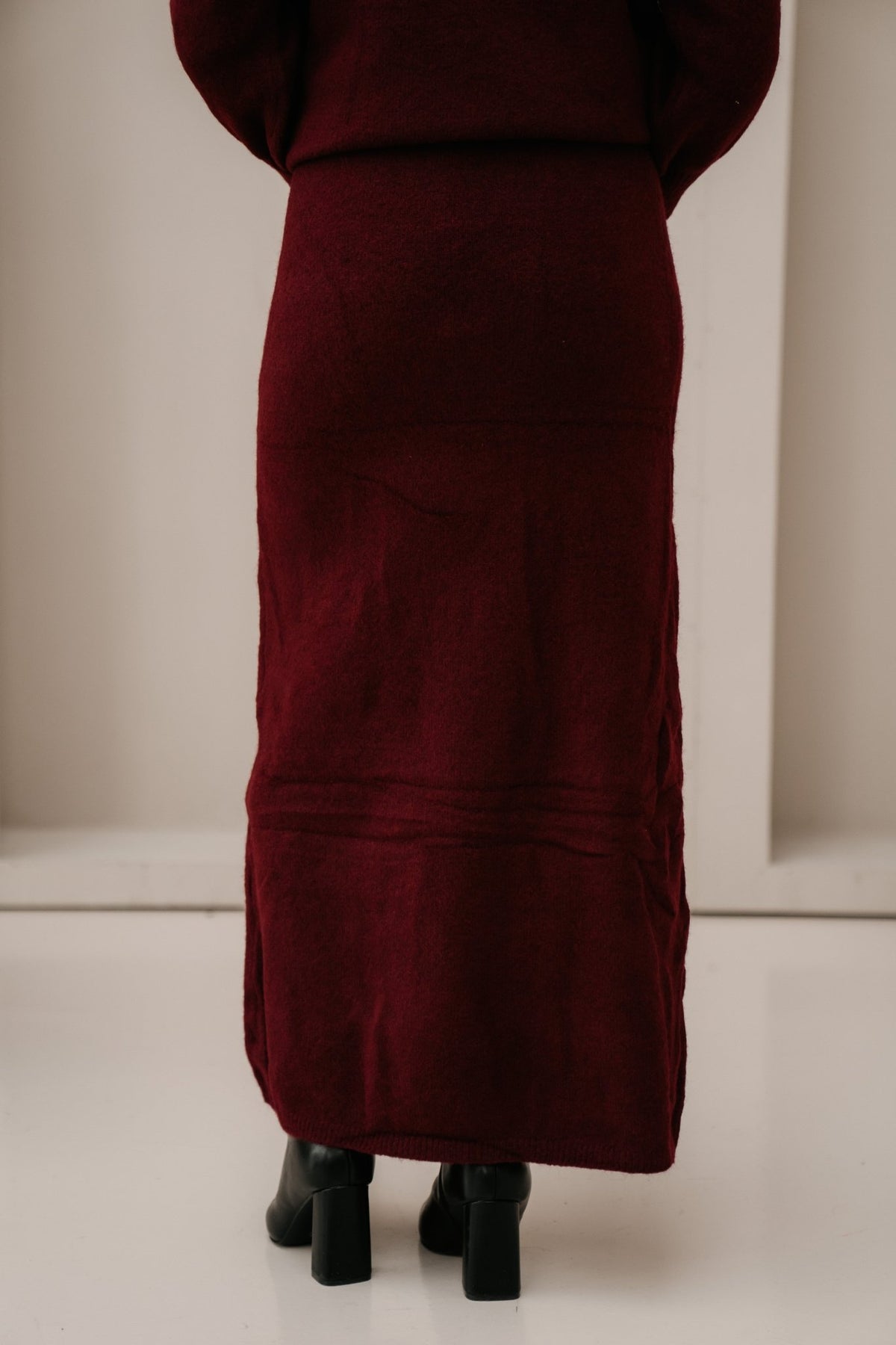 Isa knit skirt bordeaux - Bij Keesje - Bij Keesje - Rok