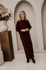 Isa knit skirt bordeaux