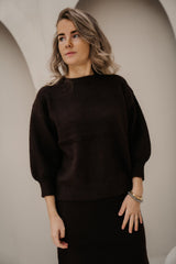 Isa knit top brown
