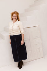 Langer Jeansrock Jade dunkel