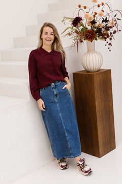 Jade Denim skirt long light - Bij Keesje - Bij Keesje - Rok
