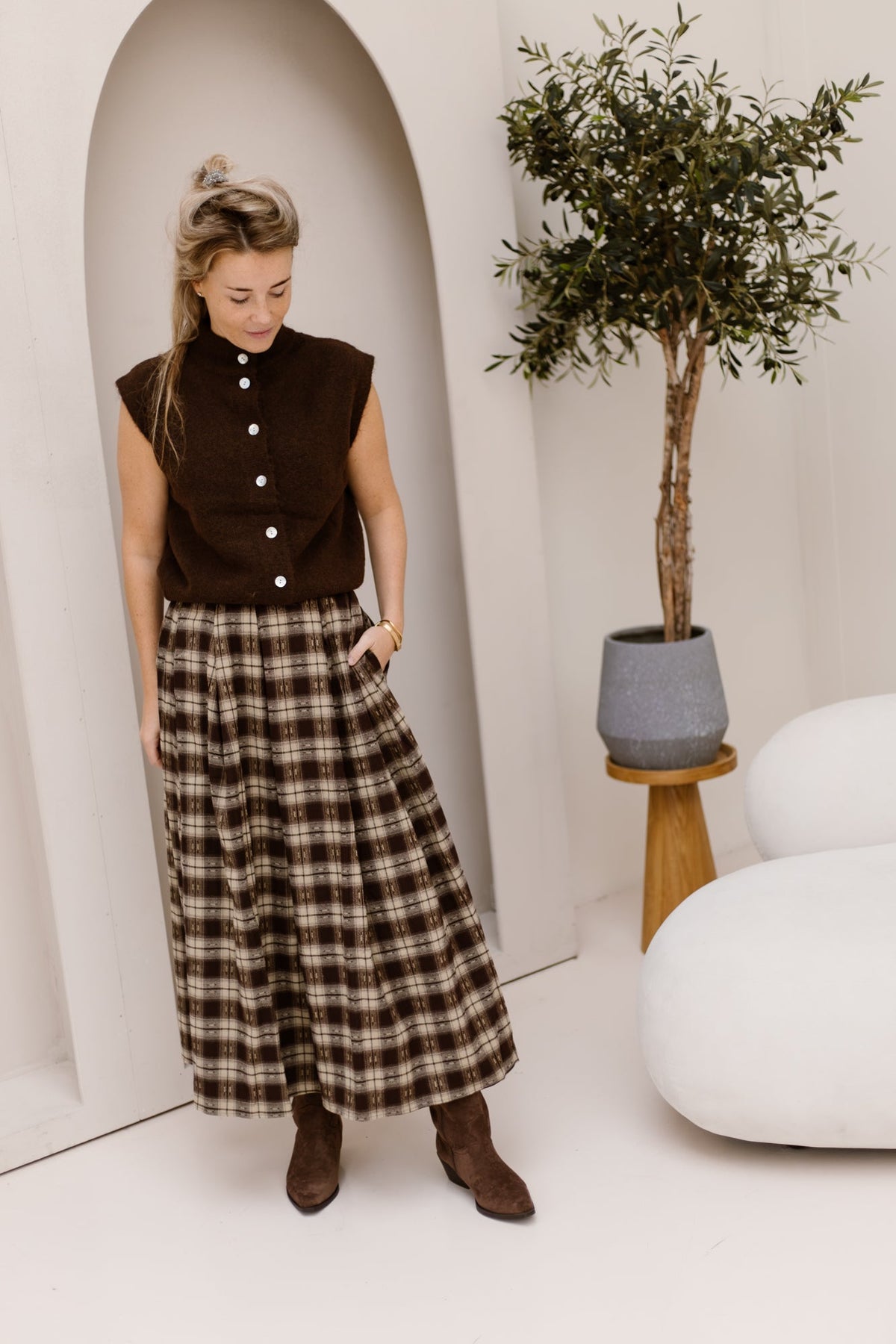 Janie check skirt - Bij Keesje - Bij Keesje - Rok