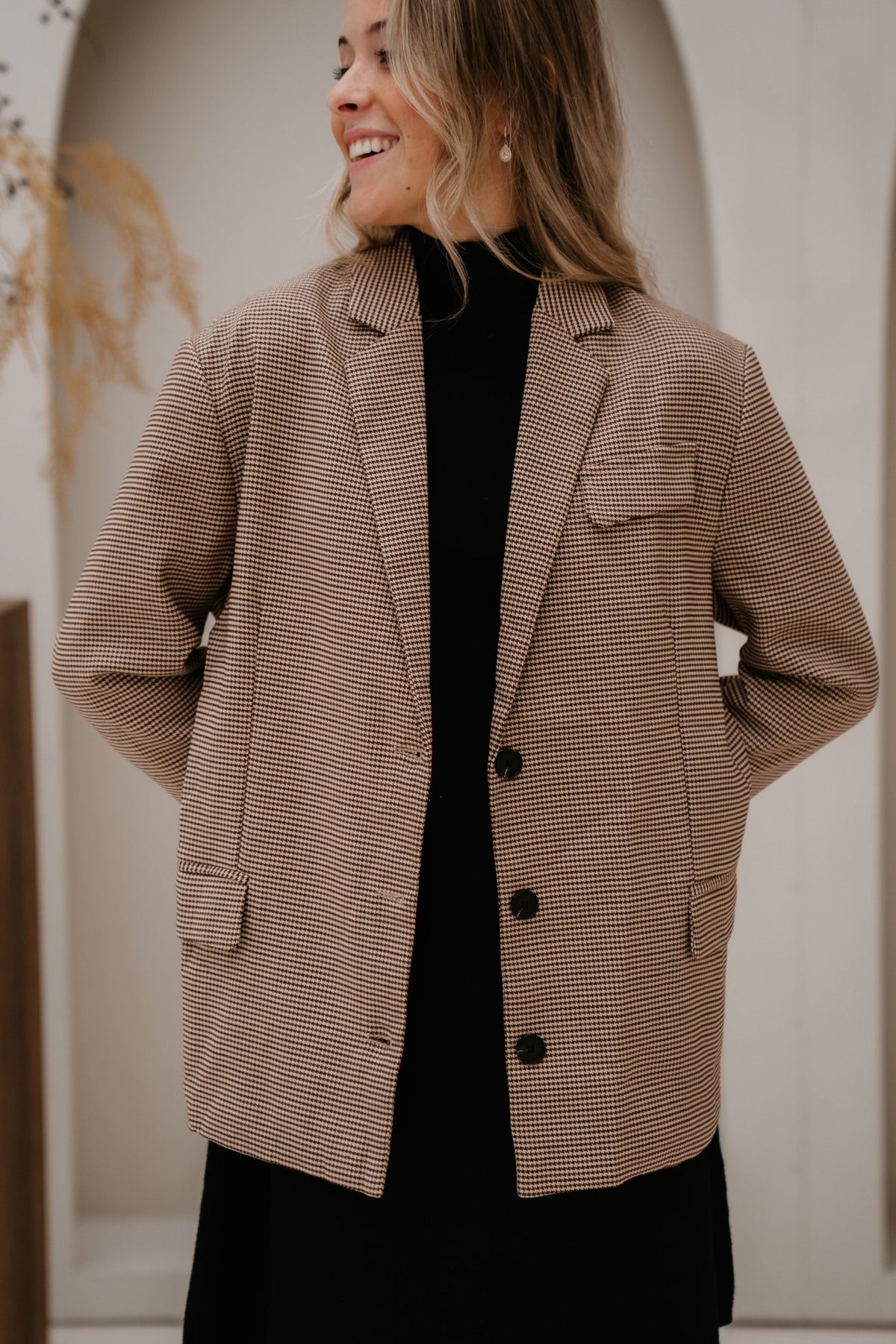 Janna ruit blazer - Bij Keesje - Bij Keesje - Blazer
