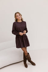 Jirte dress bordeaux / beige