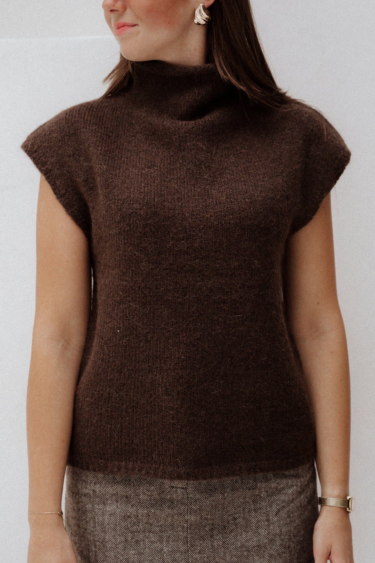 Jona Knit Top Brown Melange - Bij Keesje - Neo Noir - spencer