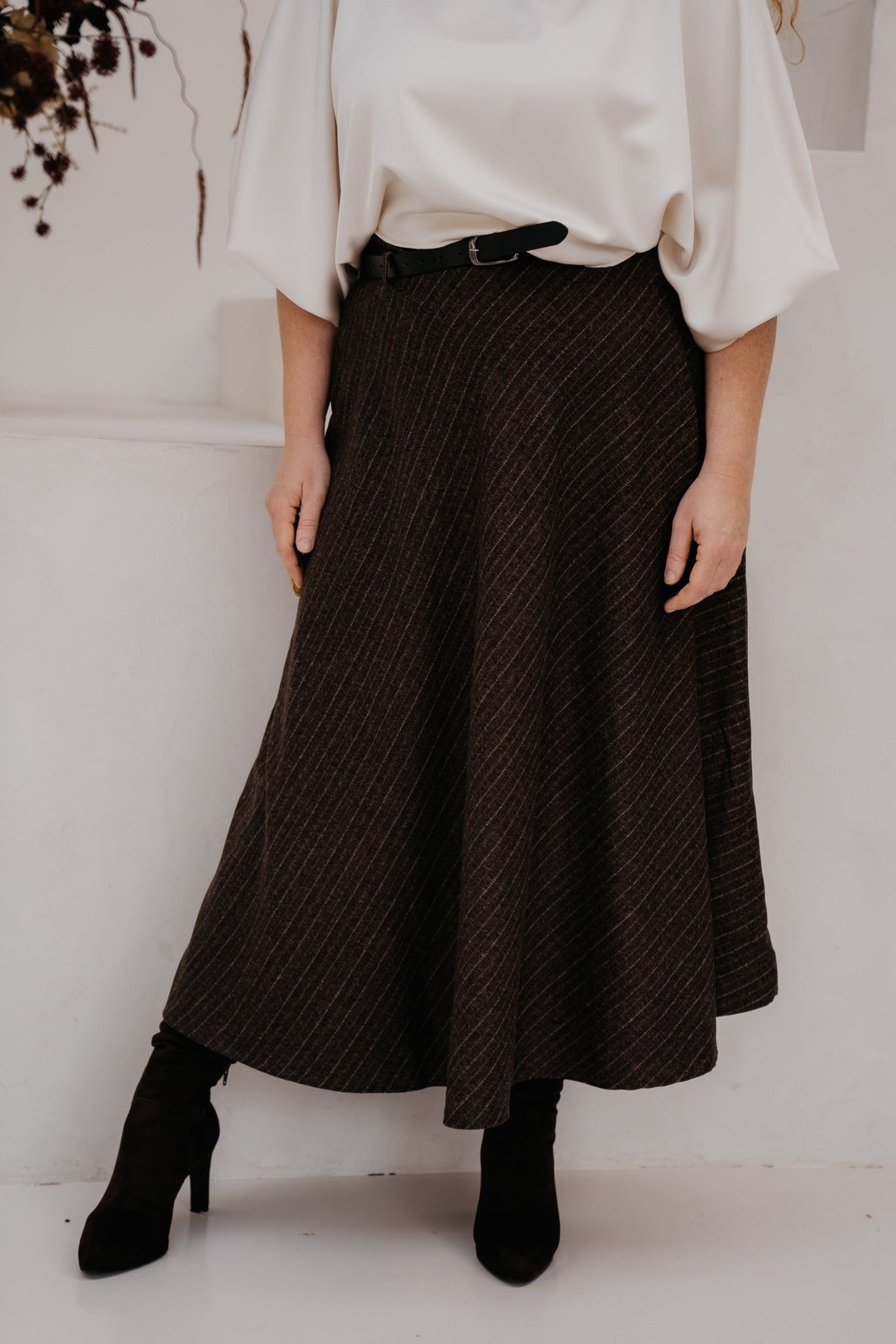 Joselina check skirt Marron - Bij Keesje - Ange - Rok