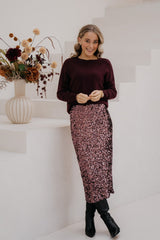 Juryfana Paillet skirt Brun