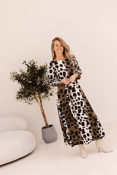 K-design dierenprint jurk D118 - Bij Keesje - K-design - Jurk