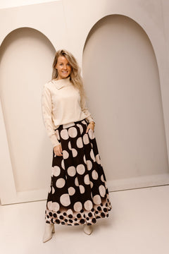 K-Design Maxi Stippen Rok D320 - Bij Keesje - K-design - Rok