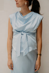 Katarim Heavy Sateen Top Lightblue