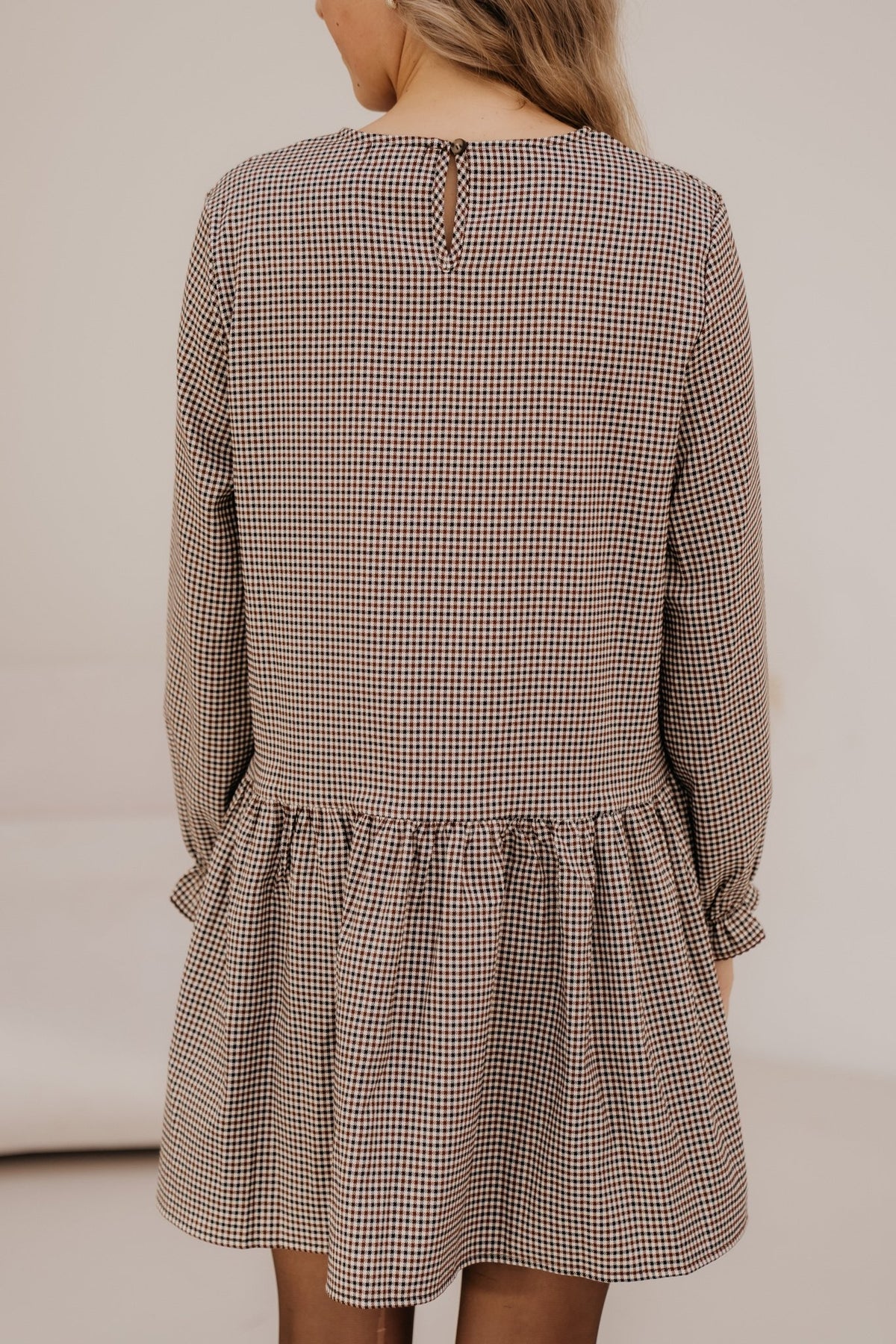 Katy check dress bordeaux - Bij Keesje - Bij Keesje - Jurk