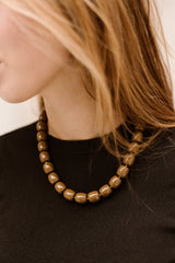 Ketting Kralen Koffiebruin 219531 - Bij Keesje - Bij Keesje - Ketting