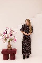 Kikka Mini Flower Dress Black