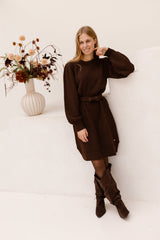 Knit dress brown 26734-SL