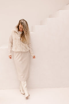 Laluna gilet sand - Bij Keesje - G-maxx - gilet