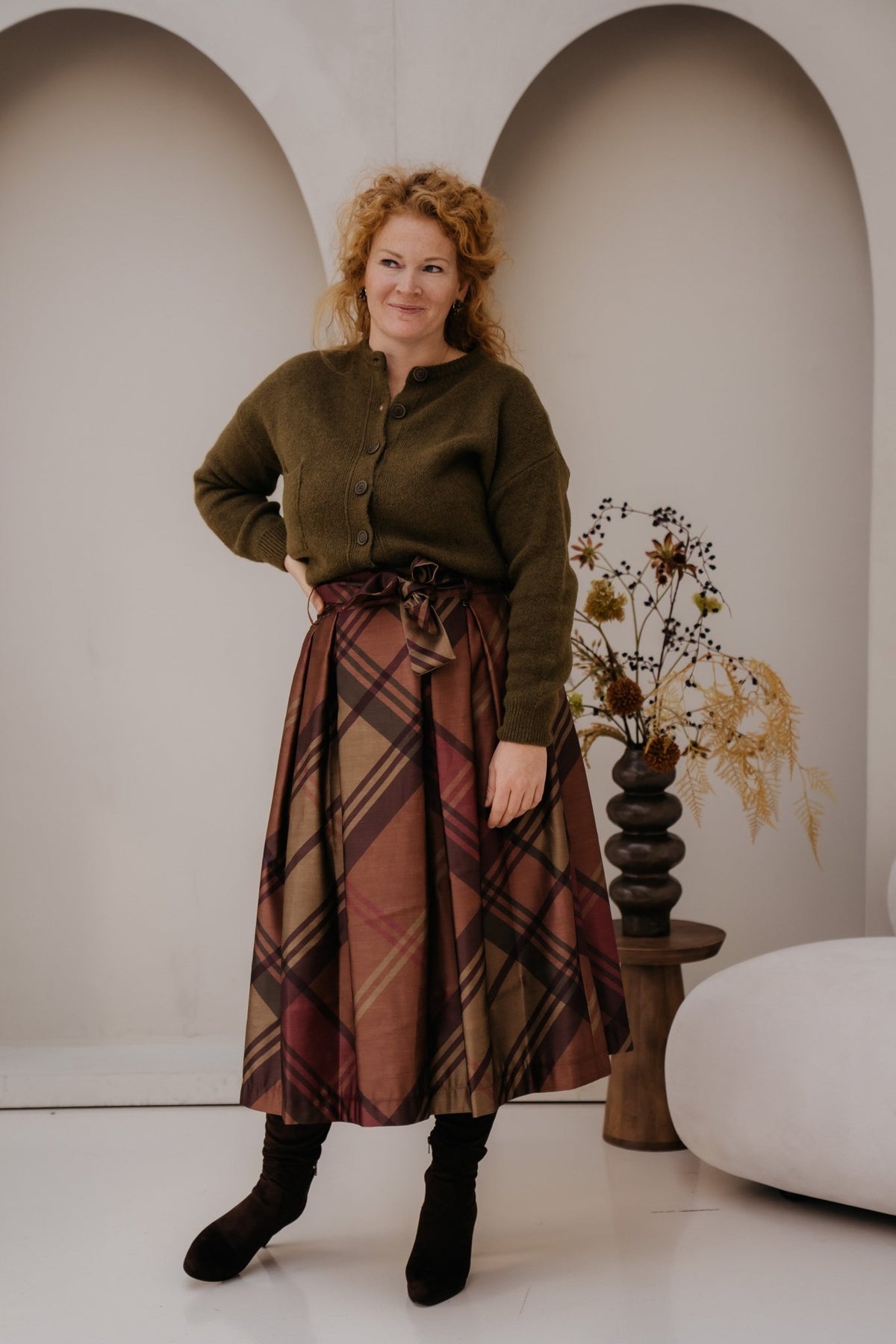 Legnano sweater olive - Bij Keesje - Amelie & Amelie - Trui
