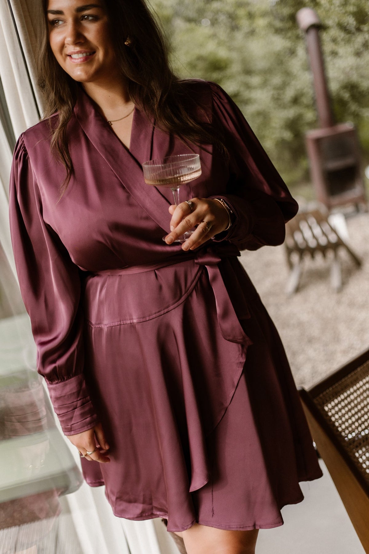 Lisa Sateen Dress Plum - Bij Keesje - Bij Keesje The Label - Jurk