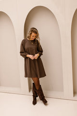Livia dress print darkbrown
