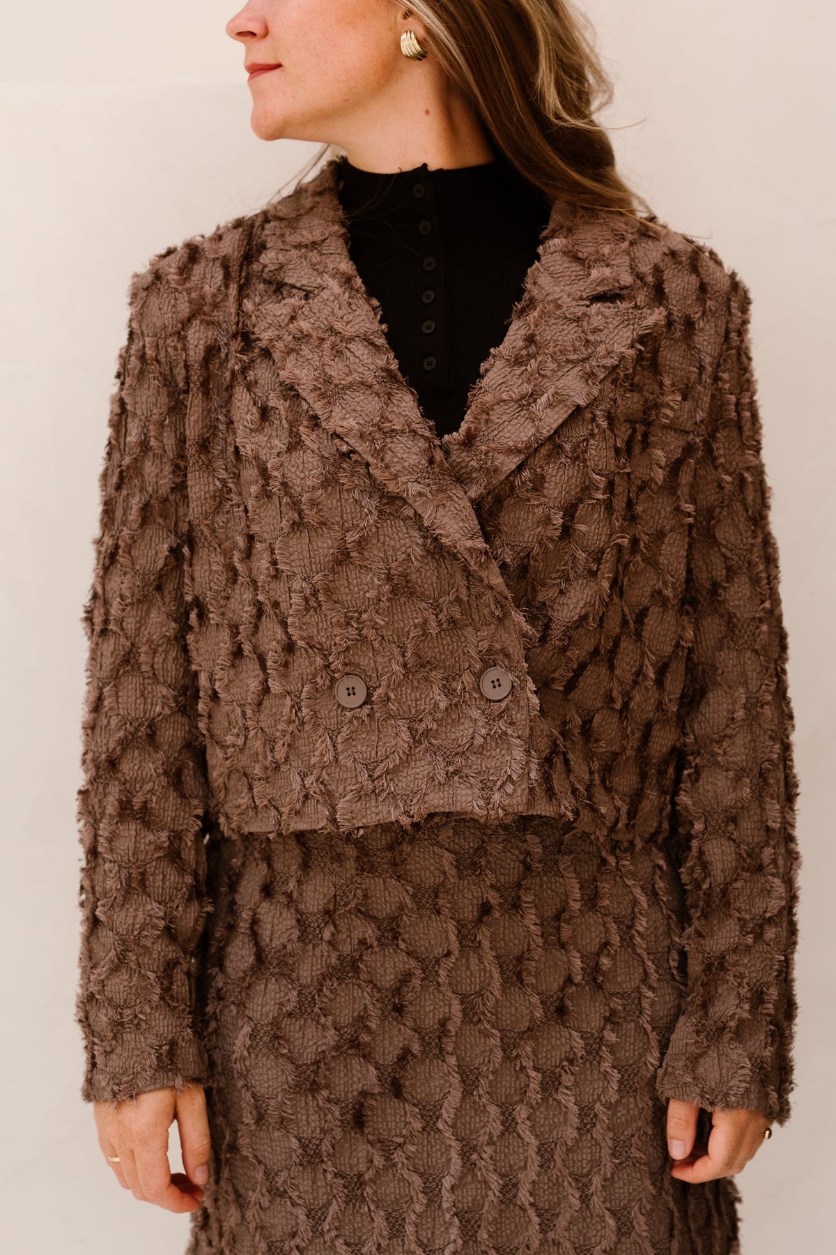 Loa blazer dark chocolate - Bij Keesje - FLURESK - Blazer