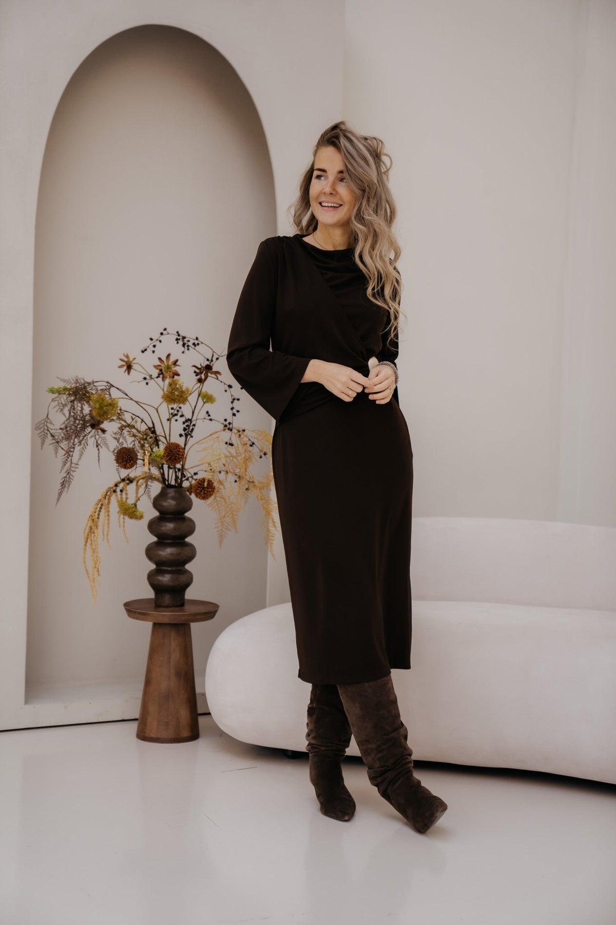 Los Angeles dress choco - Bij Keesje - Amelie & Amelie - Jurk