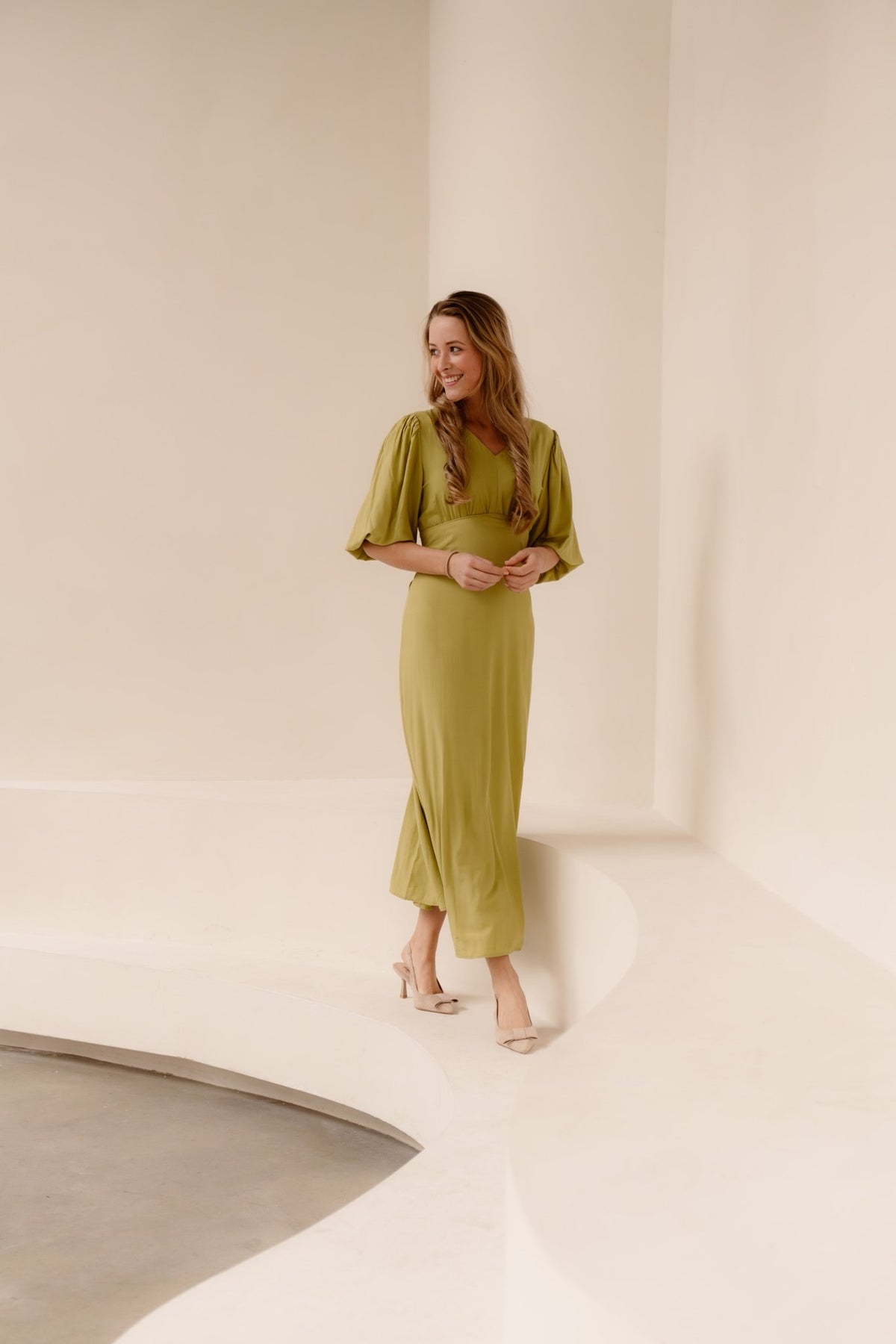 Lucretia dress olive - Bij Keesje - Bij Keesje The Label - jurk