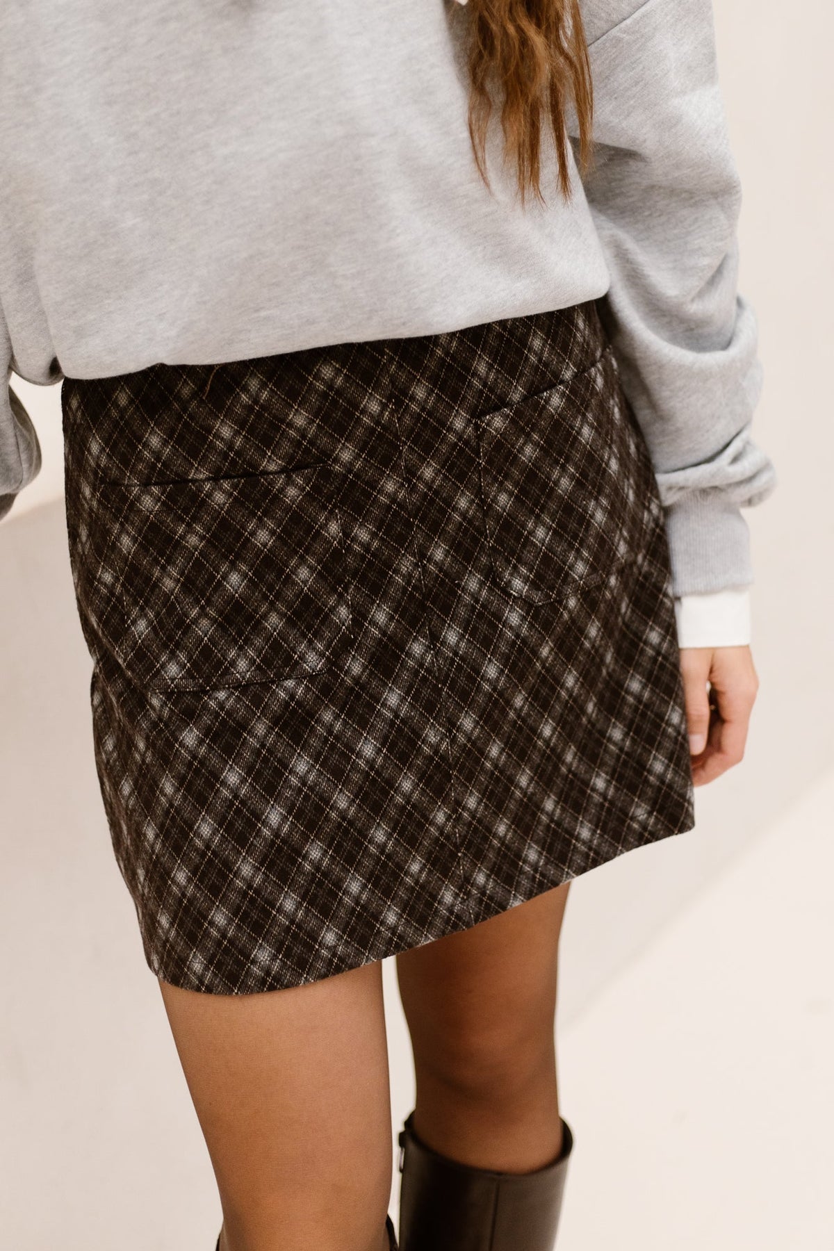Mabel check skirt short - Bij Keesje - Bij Keesje - Rok