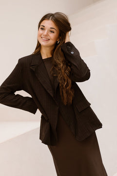 Maria dark check blazer - Bij Keesje - Bij Keesje - Blazer