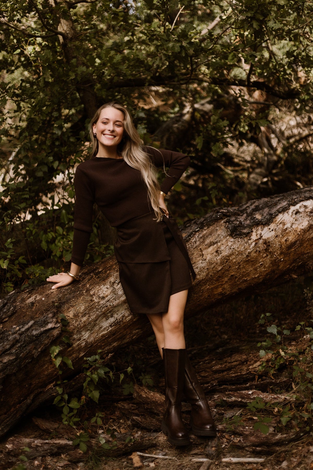 Marianne Skirt Brown - Bij Keesje - Bij Keesje The Label - Rok