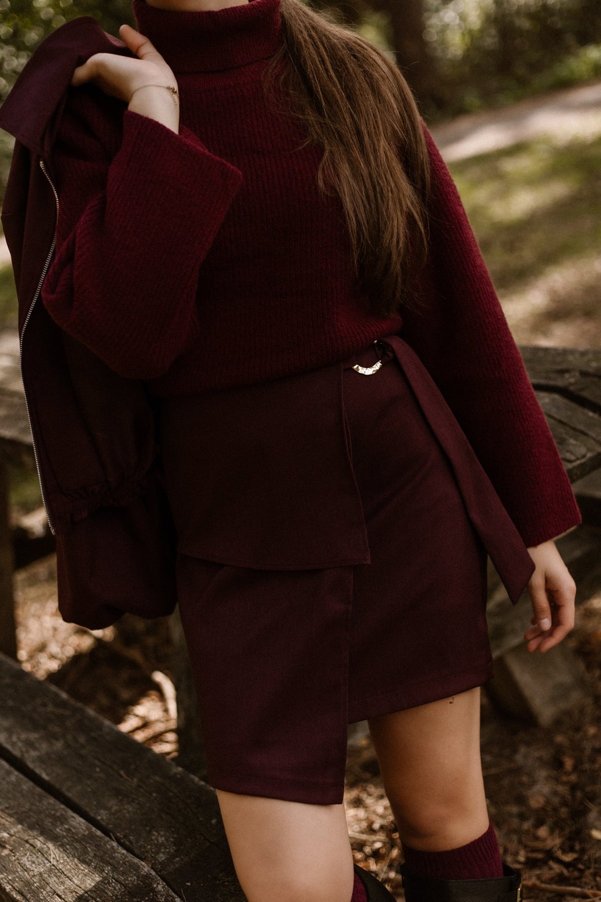 Marianne Skirt Plum - Bij Keesje - Bij Keesje The Label - Rok