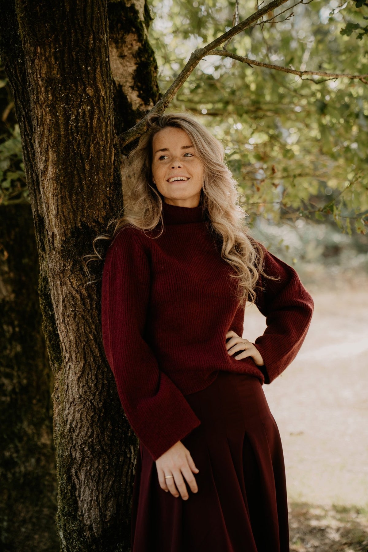Mariella Plooirok Lang Plum - Bij Keesje - Bij Keesje The Label - Rok