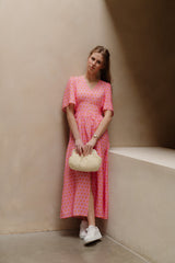 Marielle print dress pink